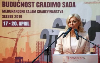 Александра Дамњановић, државни секретар у Министарству грађевинарства, саобраћаја и инфраструктуре, отворила 45. Међународни сајам грађевинарства